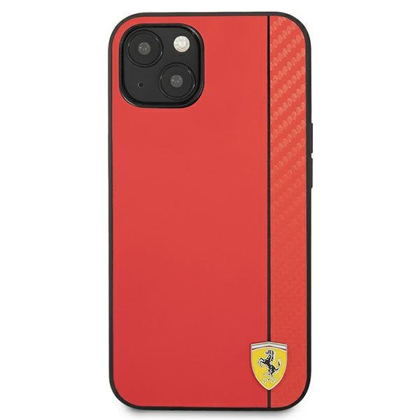 Ferrari FESAXHCP13SRE iPhone 13 mini 5,4&quot; czerwony/red hardcase On Track Carbon Stripe