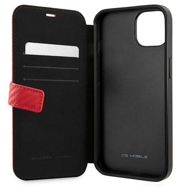 Ferrari FESAXFLBKP13SRE iPhone 13 mini 5,4&quot; czerwony/red book On Track Carbon Stripe