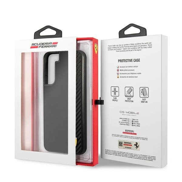 Ferrari FESAXHCS22MBK S22+ S906czarny/black hardcase On Track Carbon Stripe