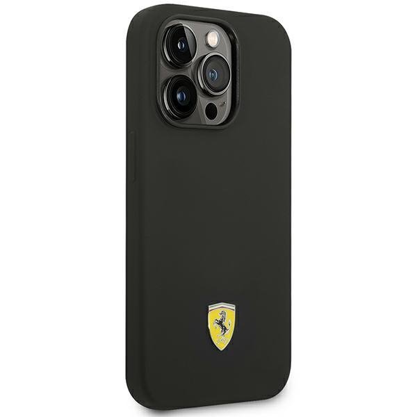 Ferrari FEHCP14LSIBBK iPhone 14 Pro 6,1&quot; czarny/black hardcase Silicone Metal Logo