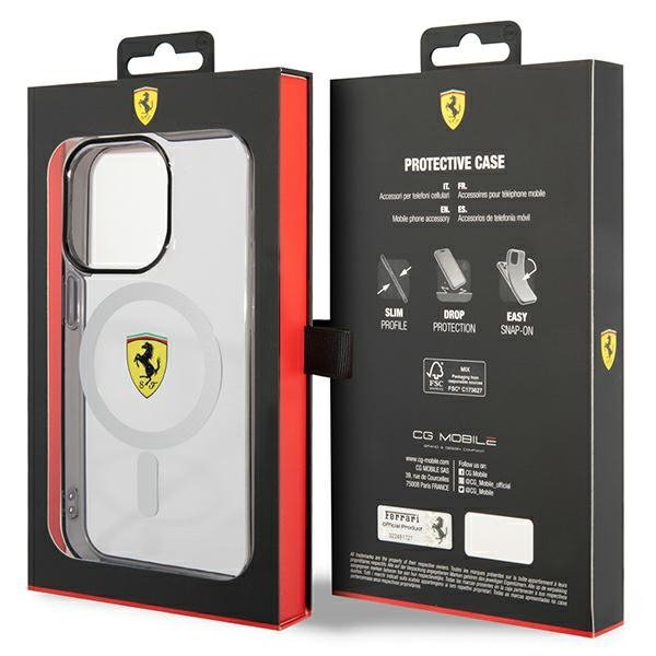 Ferrari FEHMP14XURKT iPhone 14 Pro Max 6.7&quot; przezroczysty/transparent hardcase Outline Magsafe
