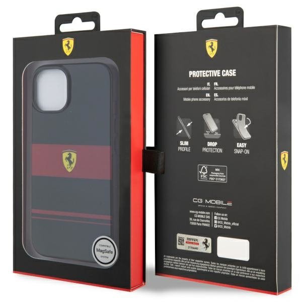 Ferrari FEHMP14SUCOK iPhone 14 / 15 / 13 6.1&quot; czarny/black hardcase IMD Combi Magsafe