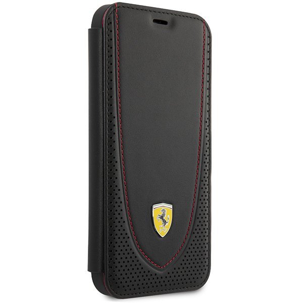Ferrari FEFLBKP13LRGOK iPhone 13 Pro 6.1&quot; czarny/black book Leather Curved Line