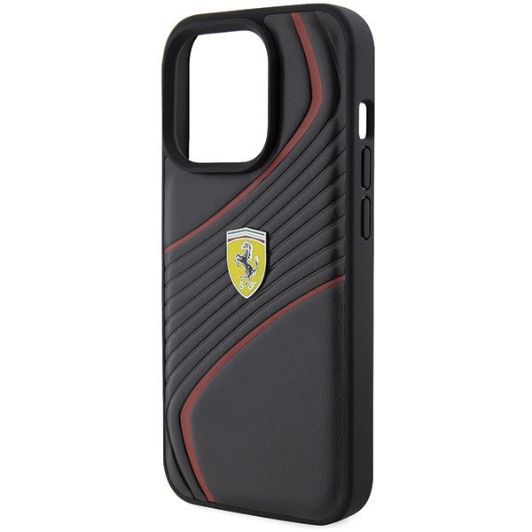 Ferrari FEHCP15LPTWK iPhone 15 Pro 6.1&quot; czarny/black hardcase Twist Metal Logo