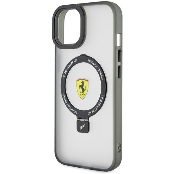 Ferrari FEHMP15SUSCAH iPhone 15 / 14 / 13 6.1&quot; transparent hardcase Ring Stand 2023 Collection MagSafe