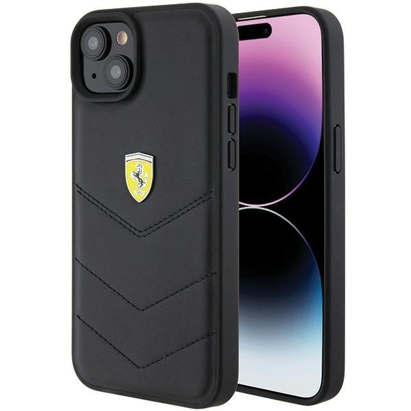 Ferrari FEHCP15MRDUK iPhone 15 Plus / 14 Plus 6.7&quot; czarny/black hardcase Quilted Metal Logo