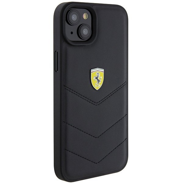 Ferrari FEHCP15MRDUK iPhone 15 Plus / 14 Plus 6.7&quot; czarny/black hardcase Quilted Metal Logo