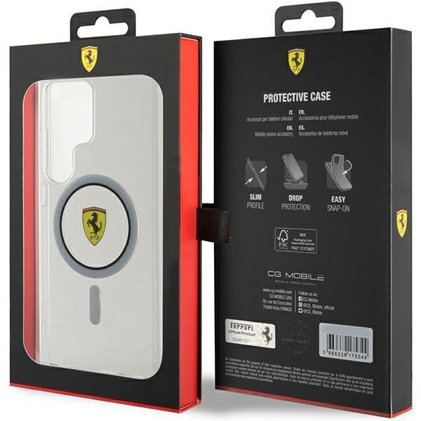 Ferrari FEHMS24LU3CLK S24 Ultra S928 czarny/black hardcase IML Transp Inner Circle Line MagSafe