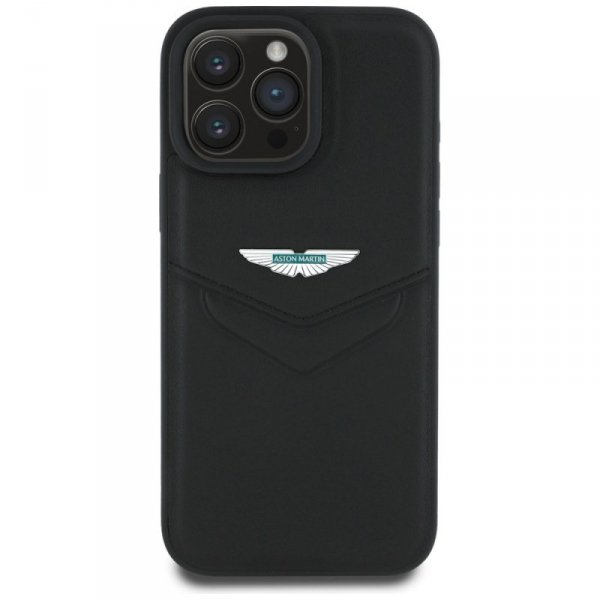 Etui Aston Martin HC Leather Victory     Design do iPhone 16 Pro czarny