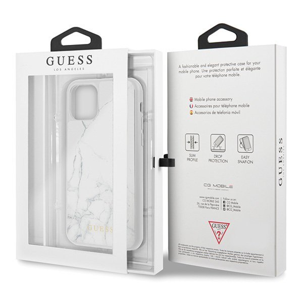 Guess GUHCN58HYMAWH iPhone 11 Probiały/white Marble