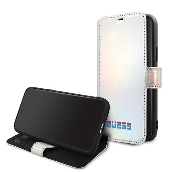 Guess GUFLBKN58BLD iPhone 11 Prosrebrny/silver book Iridescent