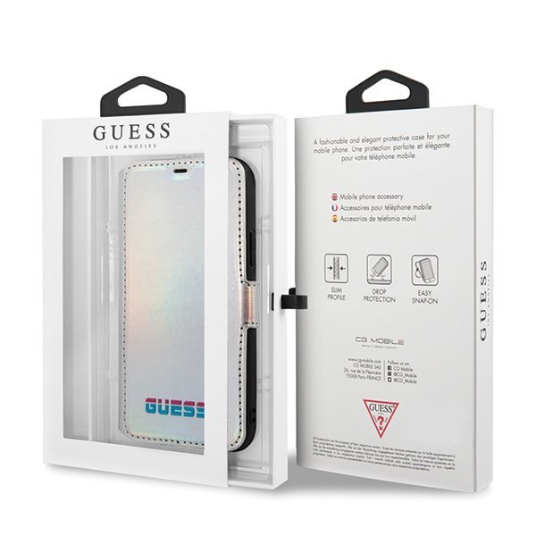 Guess GUFLBKN58BLD iPhone 11 Prosrebrny/silver book Iridescent