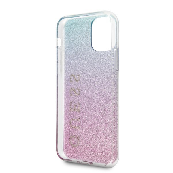 Guess GUHCN58PCUGLPBL iPhone 11 Proróżowo-niebieski/pink blue hard case Glitter Gradient