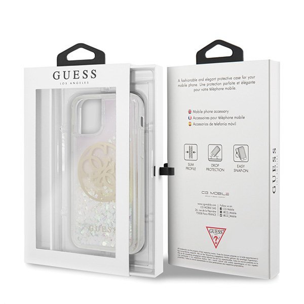 Guess GUHCN58LGIRGP iPhone 11 Prohard case Gradient Liquid Glitter Circle Logo