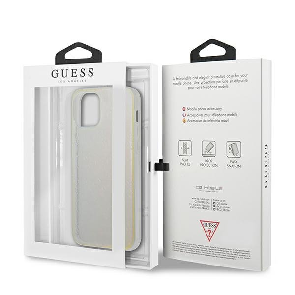 Guess GUHCP12M3D4GIRBL iPhone 12/12 Pro 6,1&quot; opalowy/iridescent hardcase 4G 3D Pattern Collection