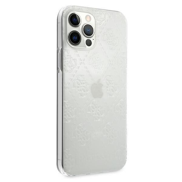 Guess GUHCP12M3D4GTR iPhone 12/12 Pro 6,1&quot; transparent hardcase 4G 3D Pattern Collection
