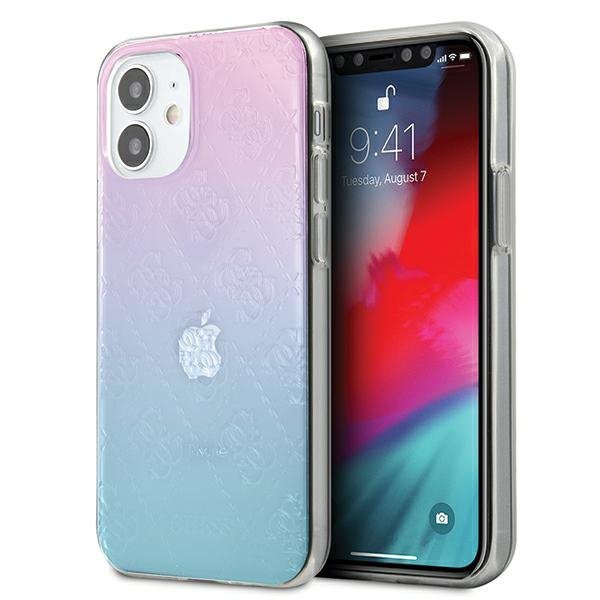 Guess GUHCP12S3D4GGBP iPhone 12 mini5,4&quot; niebiesko-różowy/blue&pink hardcase 4G 3D Pattern Collection