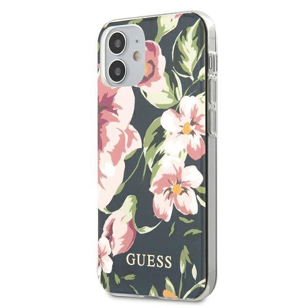 Guess GUHCP12SIMLFL03 iPhone 12 mini5,4&quot; granatowy/navy N°3 Flower Collection