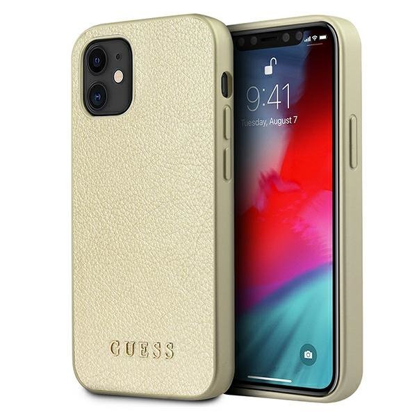 Guess GUHCP12SIGLGO iPhone 12 mini 5,4&quot;złoty/gold hardcase Iridescent