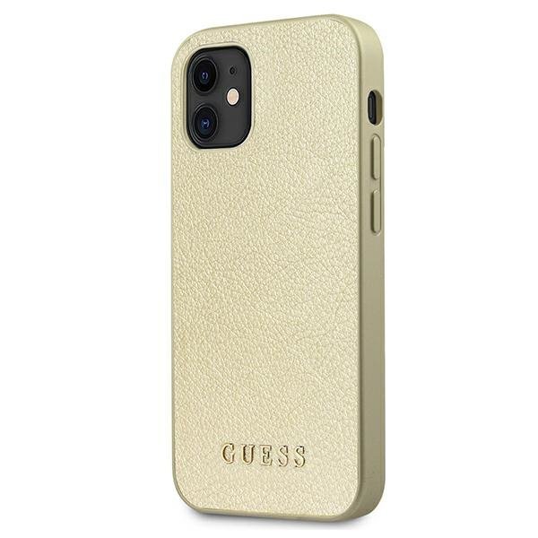 Guess GUHCP12SIGLGO iPhone 12 mini 5,4&quot;złoty/gold hardcase Iridescent