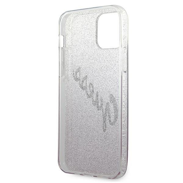 Guess GUHCP12SPCUGLSPI iPhone 12 mini5,4&quot; różowy/pink hardcase Glitter Gradient Script