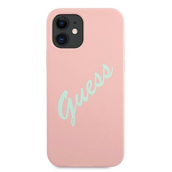 Guess GUHCP12SLSVSPG iPhone 12 mini 5,4&quot; różowo zielony/green pink hardcase Silicone Vintage