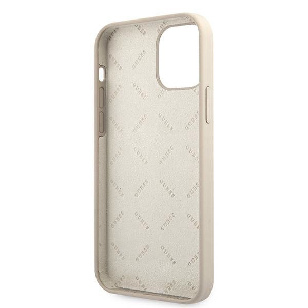 Guess GUHCP12MLSVSGP iPhone 12/12 Pro 6,1&quot; szaro różowy/grey pink hardcase Silicone Vintage