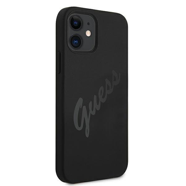 Guess GUHCP12SLSVSBK iPhone 12 mini5,4&quot; czarny/black hardcase Script Vintage