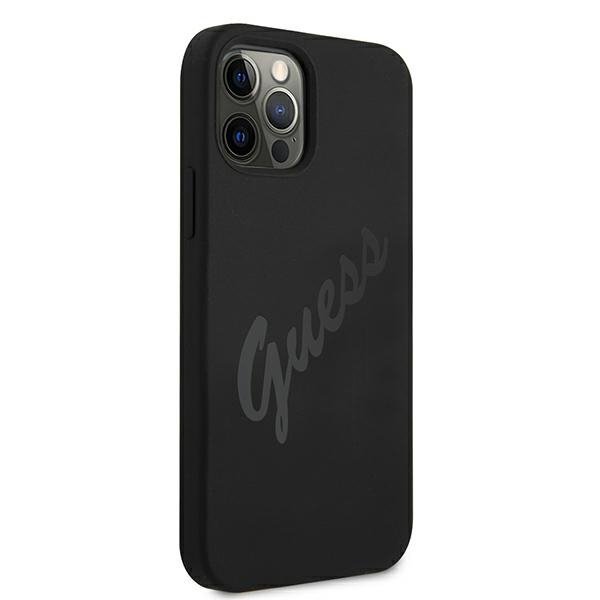 Guess GUHCP12LLSVSBK iPhone 12 Pro Max 6,7&quot; czarny/black hardcase Script Vintage
