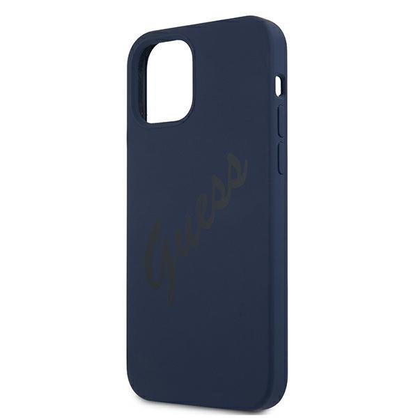 Guess GUHCP12SLSVSBL iPhone 12 mini5,4&quot; niebieski/blue hardcase Script Vintage