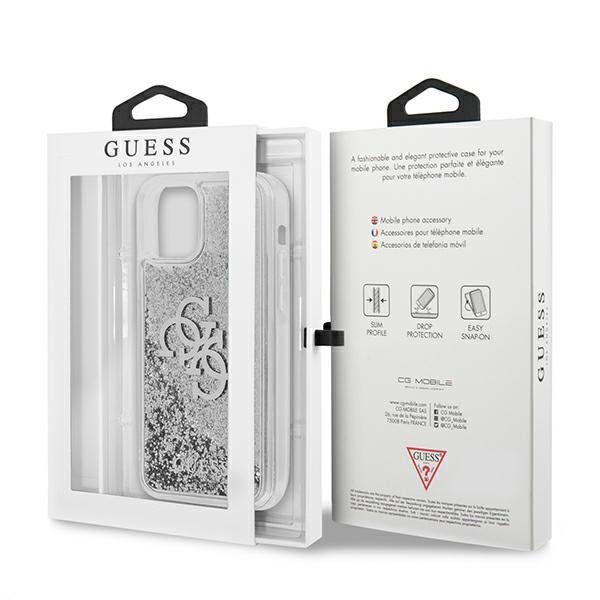 Guess GUHCP12LLG4GSI iPhone 12 Pro Max6,7&quot; srebrny/silver hardcase 4G Big Liquid Glitter