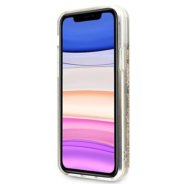 Guess GUHCN61LG4GGO iPhone 11 6,1&quot; / Xrzłoty/gold hardcase 4G Big Liquid Glitter