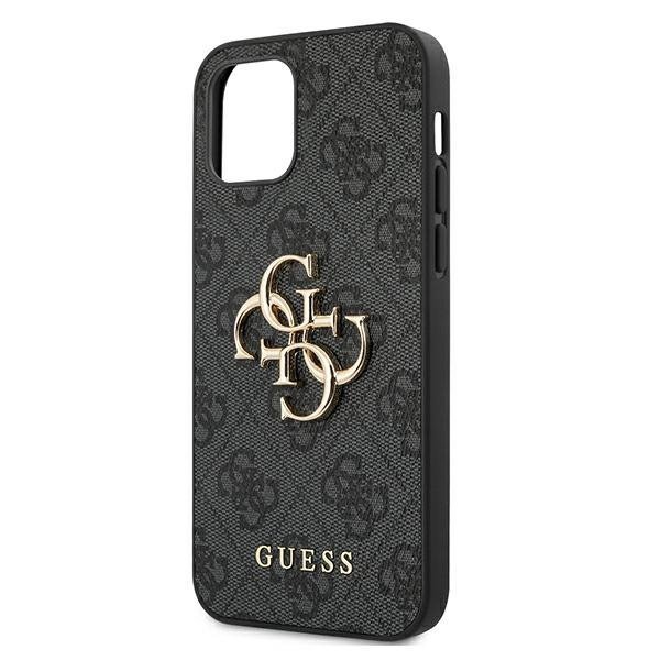 Guess GUHCP12M4GMGGR iPhone 12/12 Pro 6,1&quot; szary/grey hardcase 4G Big Metal Logo