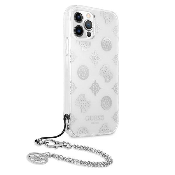 Guess GUHCP12LKSPESI iPhone 12 Pro Max6,7&quot; srebrny/silver hardcase Peony Chain Collection