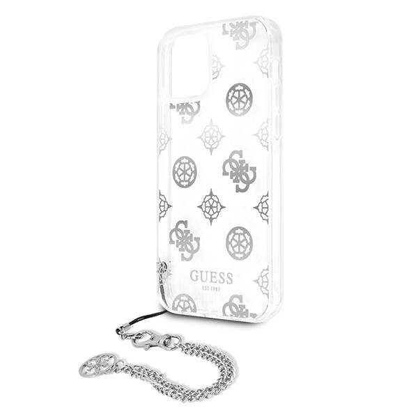 Guess GUHCP12LKSPESI iPhone 12 Pro Max6,7&quot; srebrny/silver hardcase Peony Chain Collection