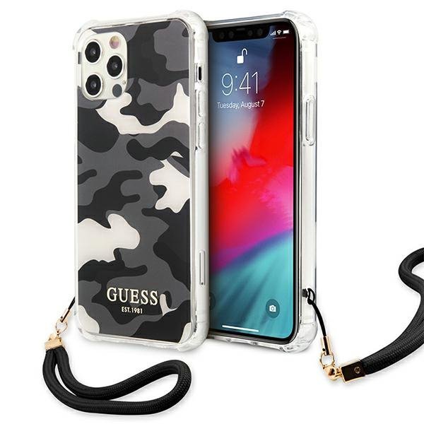 Guess GUHCP12LKSARBK iPhone 12 Pro Max 6,7&quot; czarny/black hardcase Camo Collection