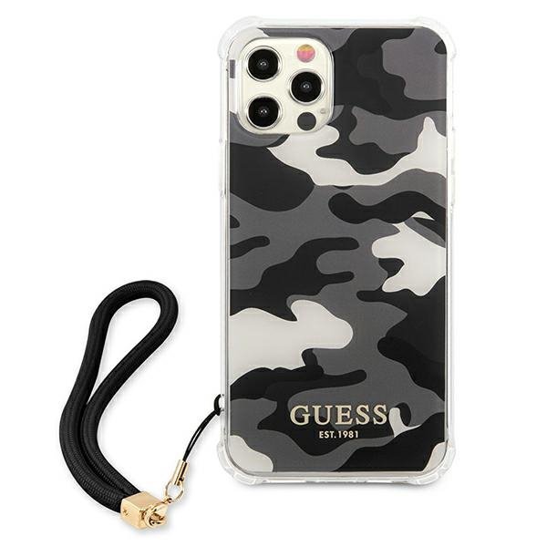 Guess GUHCP12LKSARBK iPhone 12 Pro Max 6,7&quot; czarny/black hardcase Camo Collection