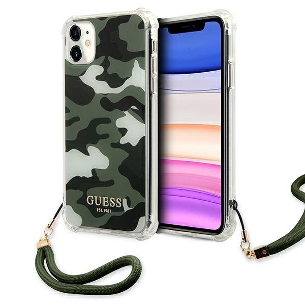 Guess GUHCN61KSARKA iPhone 11 / Xr 6,1&quot; zielony/khaki hardcase Camo Collection