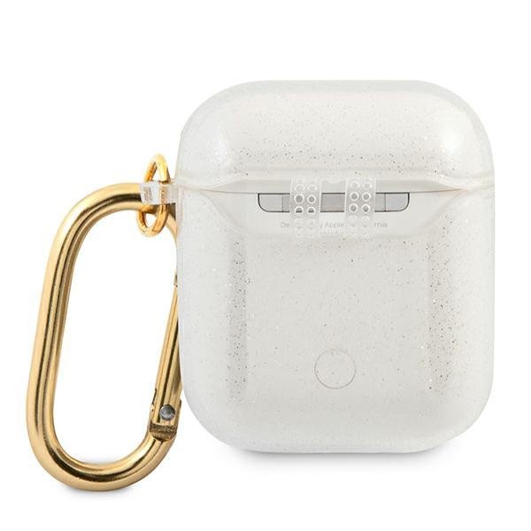 Guess GUA2UCG4GT AirPods 1/2 cover Transparent Glitter Collection