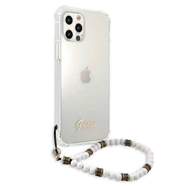 Guess GUHCP12LKPSWH iPhone 12 Pro Max6,7&quot; Transparent hardcase White Pearl