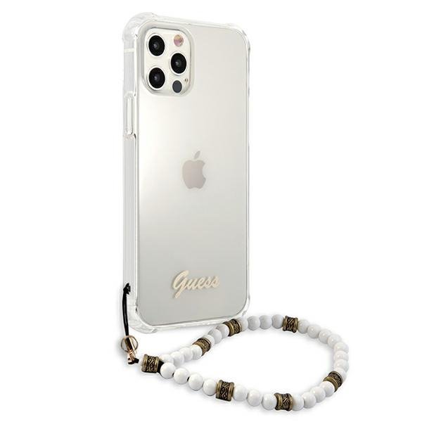 Guess GUHCP12LKPSWH iPhone 12 Pro Max 6,7&quot; Transparent hardcase White Pearl