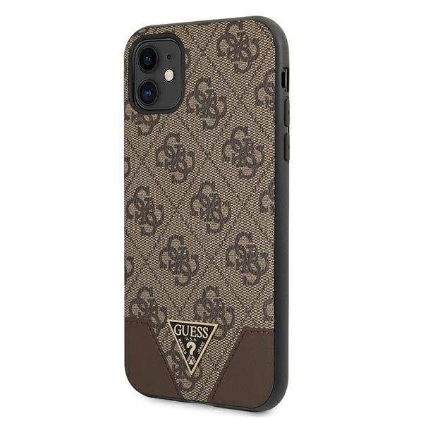 Guess GUHCN61PU4GHBR iPhone 11 6,1&quot; / Xr6,1&quot; brązowy/brown hardcase 4G Triangle Collection