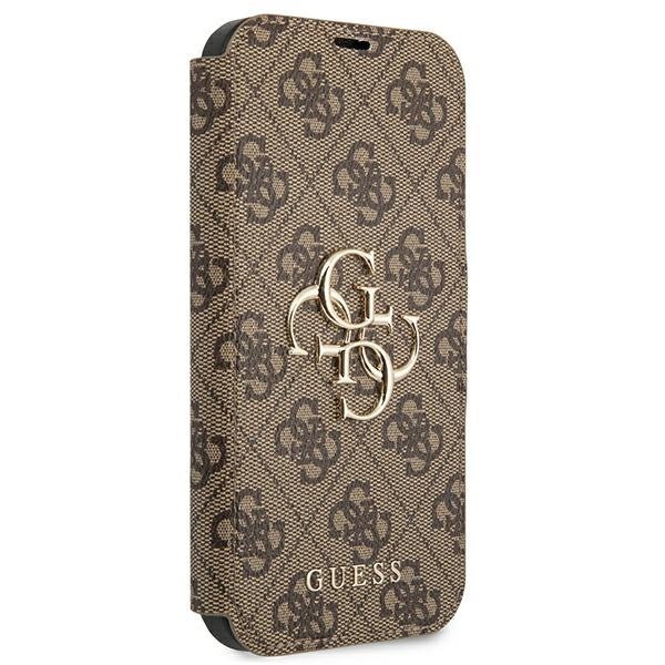 Guess GUBKP13X4GMGBR iPhone 13 Pro Max6,7&quot; brązowy/brown book 4G Big Metal Logo