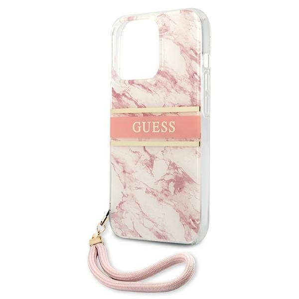 Guess GUHCP13XKMABPI iPhone 13 Pro Max6,7&quot; różowy/pink hardcase Marble Strap Collection