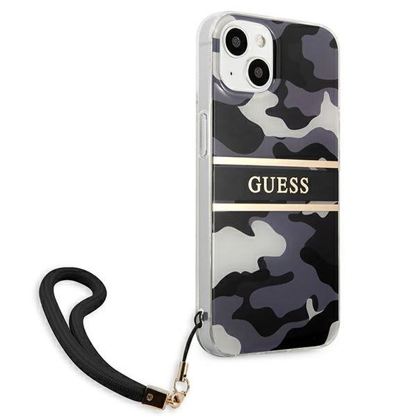 Guess GUHCP13MKCABBK iPhone 13 / 14 / 156.1&quot; czarny/black hardcase Camo Strap Collection