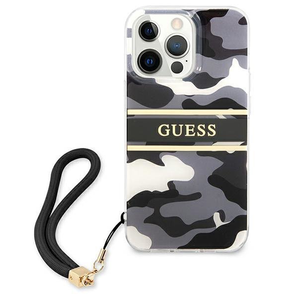 Guess GUHCP13XKCABBK iPhone 13 Pro Max6,7&quot; czarny/black hardcase Camo Strap Collection
