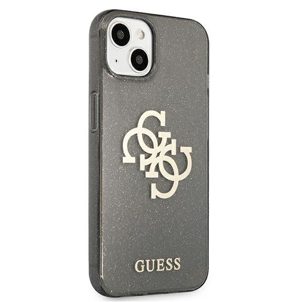 Guess GUHCP13SPCUGL4GBK iPhone 13 mini5,4&quot; czarny/black hard case Glitter 4G Big Logo
