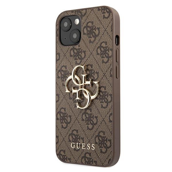 Guess GUHCP13M4GMGBR iPhone 13 / 14 / 15brązowy/brown hardcase 4G Big Metal Logo