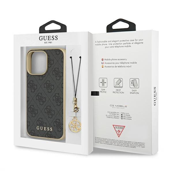 Guess GUHCP13XGF4GGR iPhone 13 Pro Max6,7&quot; szary/grey hardcase 4G Charms Collection
