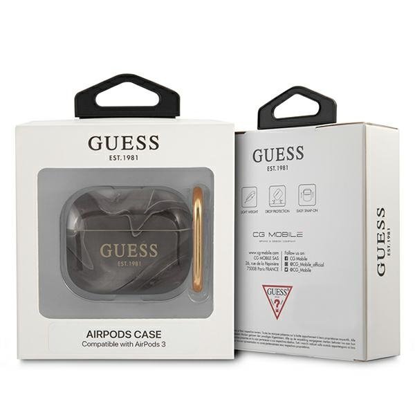 Guess GUA3UNMK AirPods 3 coverczarny/black Marble Collection